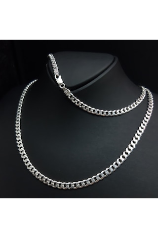 Bir Gümüş Aşkı 925 Ayar Gümüş 3.8 MM Gurmet Model Erkek Zincir Kolye