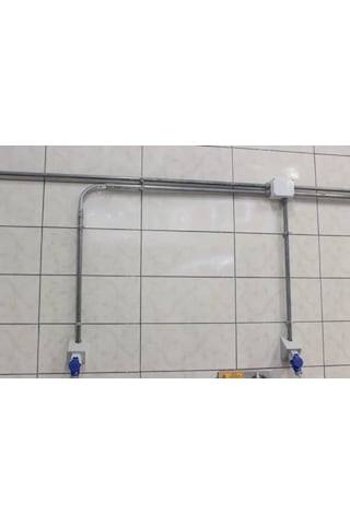 3Mt.Emt Dişsiz Galvanizli Çelik Boru Yarım Parmak Iç Çap16Mm