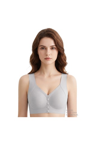Cottonill Seamless Bra - Neriva Lazer Kesim Önden Düğmeli Minimizer Kadın Sütyen 3'lü Paket Çok Renkli