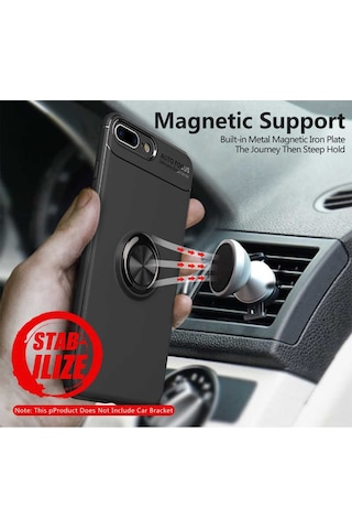 Apple Uyumlu iPhone 7 Plus Yüzüklü Manyetik Ravel Kilif 512795380