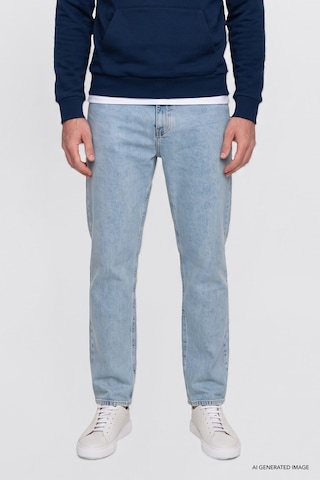 Ac&Co / Altınyıldız Classics Erkek Acık Mavı Pamuklu Baggy Fit 5 Cepli Esnek Jean Kot Denim Pantolon