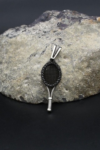 Kolye Ucu Tenis Raketi 925 Ayar Gümüş 902412 Gümüş