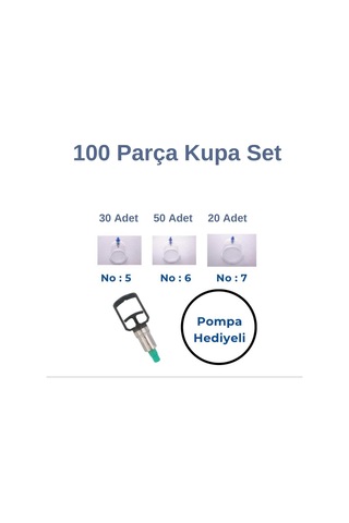Kupasan Hacamat Kupası Seti 100'lü