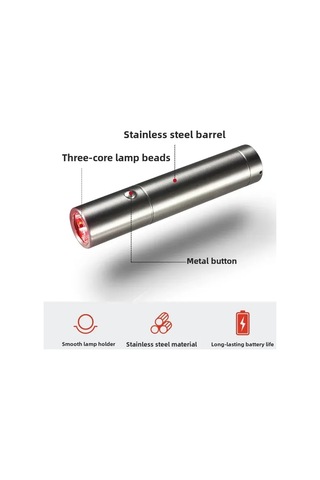 Reedark Kırmızı Işık El Feneri 3 Led 630+660+850nm Entegre Kızılötesi Aydınlatma Cihazı, Dayanıklı Malzeme, Çok Amaçlı Kullanım, Pp Kutulu - Amazon跨境