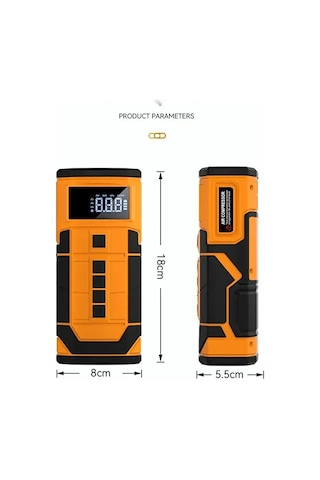 Kablosuz Şarjlı Taşınabilir Araç Akü Start 8000 Mah 14.8v Powerba