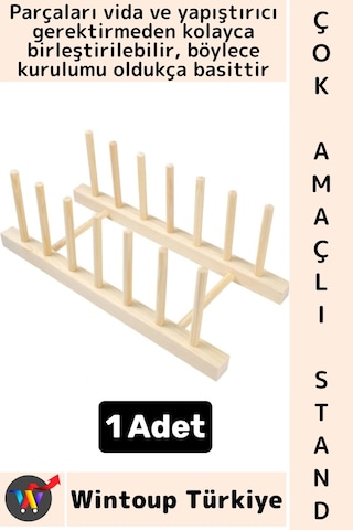 Stand Montajsız Mutfak Banyo Dolap İçi Tezgah Üstü Düzenleyici Çok Amaçlı Ahşap Görünüm Bambu Stand