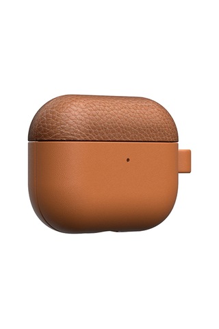 Apple Uyumlu AirPods Pro 3 Amazingthing Glamour Classique Serisi Deri Tasarımlı Kapak Kahverengi Kahverengi