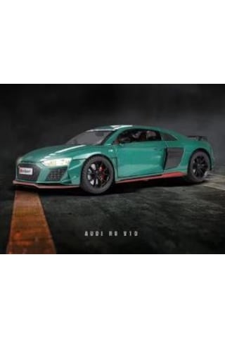 Mınıauto Audi R8 Yeşil 1:24 Metal Çek Bırak Kapıları Açılan Sesli Işıklı Araba Yeşil