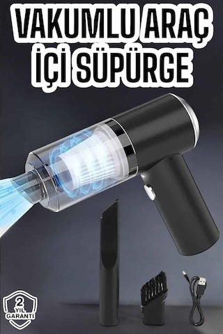 Astraltech Üflemeli Güçlü Vakumlu Ev Ofis Araç Süpürgesi El Süpürgesi Şarjlı