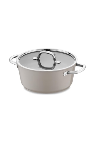 Jumbo Swiss Crystal Bej Derin Tencere 24 Cm Bej