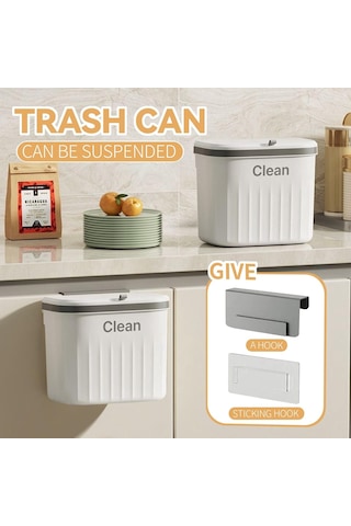 Mutfak Atık Depolama Duvara Monte Ev Tipi Banyo Tuvalet Kapaklı Mutfak Atık Depolama İçin Beyaz