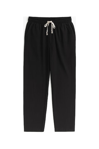 Redline Luxe Erkek Baggy Keten Karışımı Rahat Pantolon Bol Paça Yeni Sezon Siyah