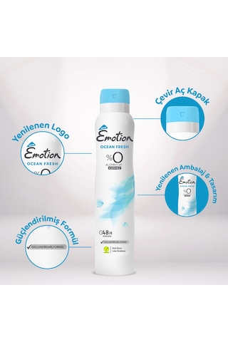 Emotion Ocean Fresh Kadın Alüminyumsuz Vegan Deodorant 4x200 Ml