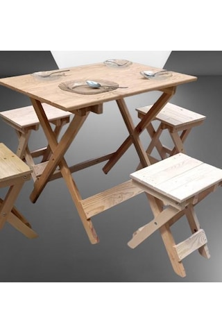 Bengi Ticaret Piknik Seti Katlanabilir Ham 90391çam Ağac Az Yer İşgal Eder Çok İş  El Yapım Ahşap