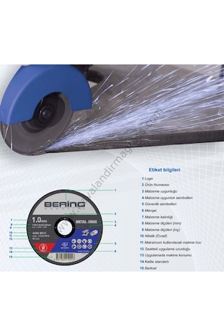 Bering 115x1.00 Mm İnox Kesme Taşı 25 Adet