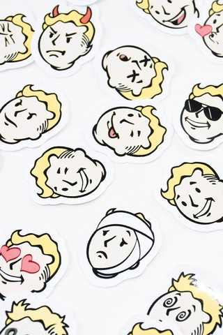 Fallout Vault-boy Sticker Paketi 23 Parça Yapışkanlı Etiket Seti Çok Renkli