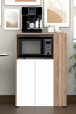 Yel Çok Amaçlı Dolap, Kahve Köşesi, Kiler Dolabı, Mutfak Erzak Dolabı, Mini Mutfak Dolabı, Kitaplık Kahverengi