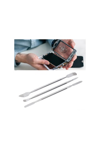 Folinda Stainless Steel Çözme Çubuğu Seti - 3'lü Çift Uçlu, Kaymazsız Kolu, Ev Aletleri Ve Elektronik Tamiri İçin Tamir Aracı
