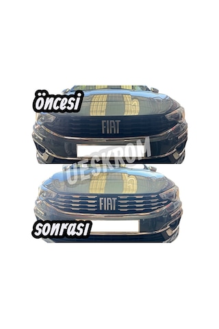 Fiat Egea Krom Ön Panjur 2020 Üzeri Uyumlu 8 Prç. Paslanmaz Çelik
