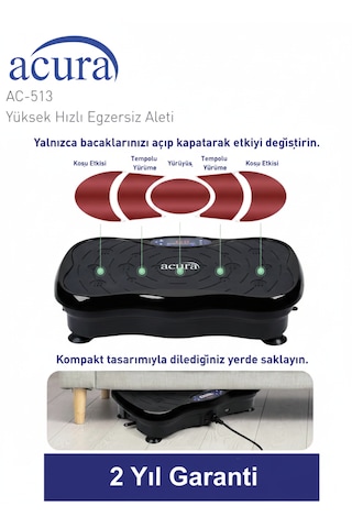 Ac-513 5 Programlı Bluetoothlu Yüksek Hızlı Egzersiz Aleti Siyah