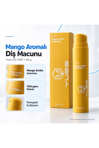 Yues Mango Aromalı Florürlü Pompalı Diş Macunu 60 G Gs-009f Beyazlatma