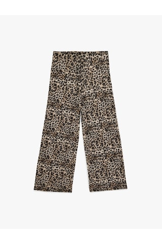 Koton Bol Paça Leopar Desenli Tül Plaj Pantolonu Kahverengi Desenli 6sak60002mk Kahverengi