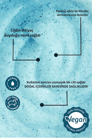 Lucille %100 Vegan Blueberry Aromalı Vücut Scrub 250 ML