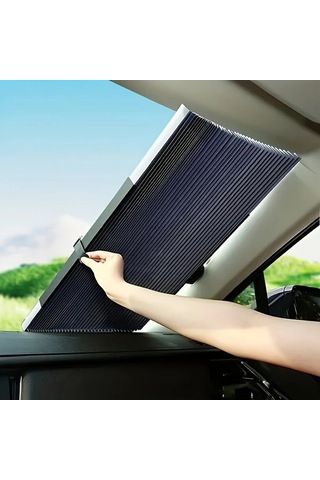 Boatshop1 Araba Güneşlik Siyah Ayarlanabilir Uv Korumalı Rüzgarlık Çoğu Araç İçin Kolay Kurulum