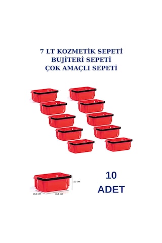 10adet 7Litre Kozmetik Sepeti Bijuteri Sepeti Kırtasiye Sepeti K
