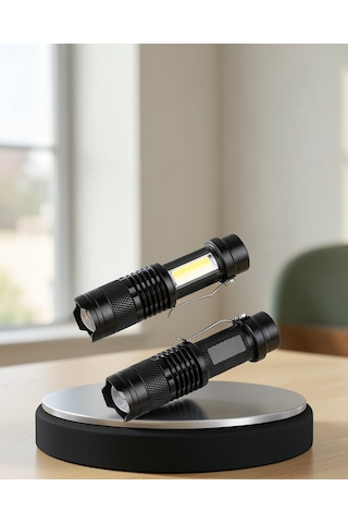 Mini Led El Feneri, Suya Dayanıklı, 4 Modlu