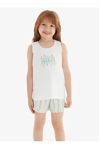 Blackspade Kız Çocuk T-shirt 51827 - Beyaz Beyaz