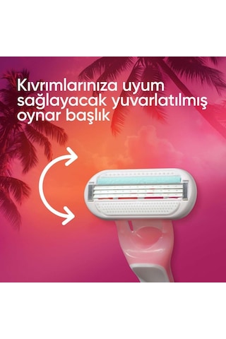 Gillette Venus Smooth Miami Kadın Tıraş Bıçağı 3'lü