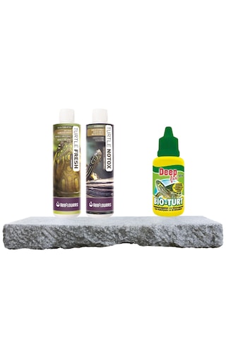 Purecanpati Kaplumbağa Seti Kabuk Se.rtleştirici Ve Su Düzenleyici