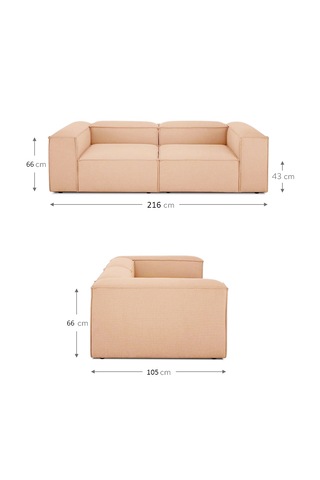 Most Mollis 2 Modül Kanepe Koltuk Kiremit Keten Kumaş Yataş Sün