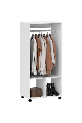 Yori Giyinme Dolabı - Çok Amaçlı Dolap - Gardırop 60 Cm Beyaz