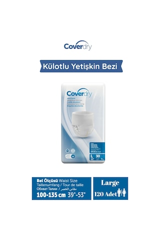 Külotlu Yetişkin Hasta Bezi Large 120 Adet L