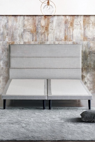 Niron Slim Baza Ve Başlık Takımı - 140x200 Çift Kişilik Kumaş Kaplı Metal Karyola Ve Başlık Seti