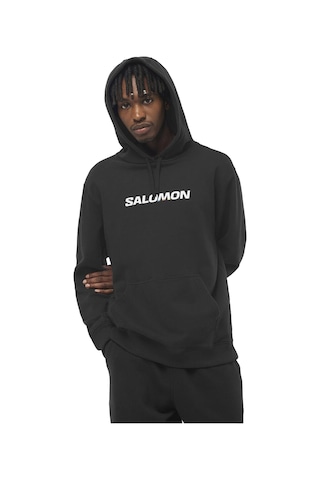 Salomon Salomon Sal Logo Perf Hoodie Erkek Siyah Sweatshirt 27412 Siyah