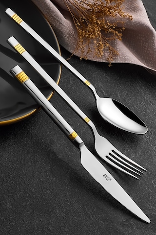 Duru Gold 84 Parça Çatal Kaşık Bıçak Takımı 18-10 Paslanmaz Çelik