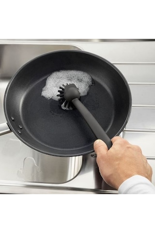 Ikea Rinnig 29 CM Vantuzlu Bulaşık Fırçası Siyah