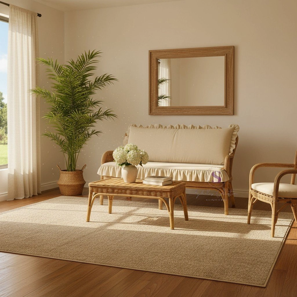 El Yapımı Buldan Yıkanmıs Keten 4 Tarafı Fırfırlı Bank Minderi 110x50x5cm Bej