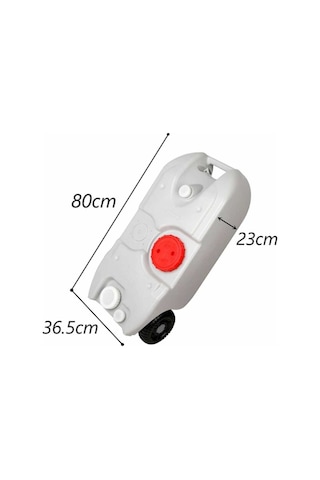 Porvaletti Portatif Tekerlekli Su Tankı 40 L Beyaz