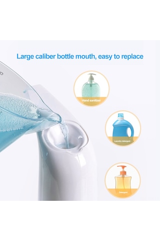 Ximistore9 Otomatik Sensörlü Sabunluk, 400ml Kapasite, Dokunmasız Sağlıklı Kullanım, Kolay Doldurulabilir, Gümüş Renk. Gümüş