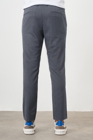 Morven Erkek Lacivert Poliviskon Trend Pileli Slim Fit Spor Pantolon Lacivert
