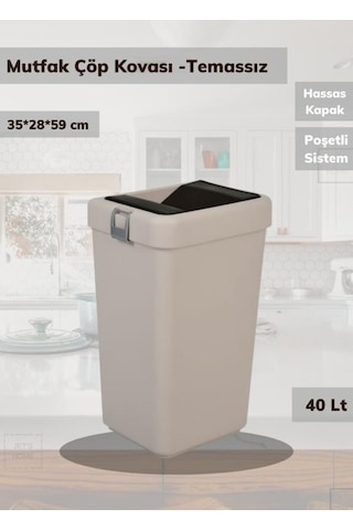 Mutfak Çöp Kovası 40 Lt Mutfak Çöp Kutusu Bej Çöp Kovası Bej Mutfak Çöp Kovası 40 Lt Mutfak Çöp Kutusu Bej Çöp Kovası Bej