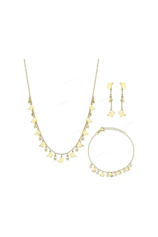 Kelebek Kombin Gümüş Takı Seti