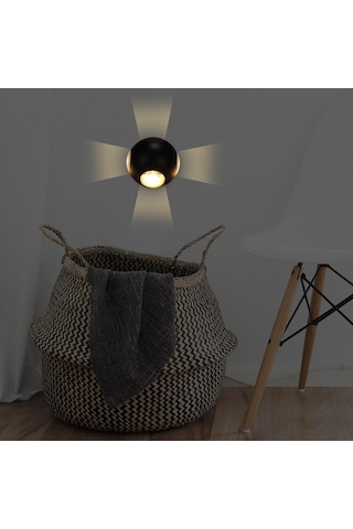 Homyl Aplik 3000k Sıcak Ev Dekorasyonu Için Duvara Monte 6000k-beyaz Siyah