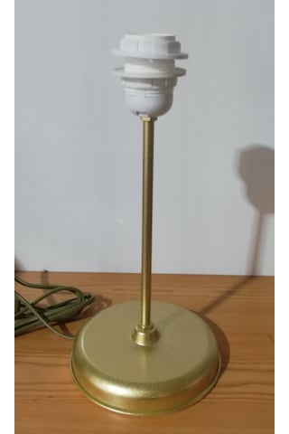 Beyaz Siyah Gold Metal Abajur Ayağı Altın