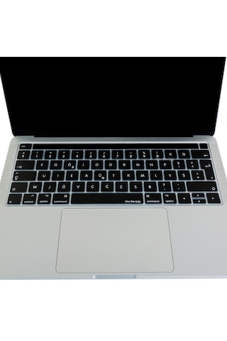 F Klavye Apple Uyumlu MacBook Pro Kılıfı Daktilotip A1706 A1989 A2159 A1707 A1990 A2338 A2141 İle Siyah