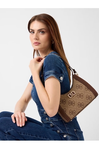 Guess Karnilla Logo Kadın Omuz Çantası Hwos9901180 Kahverengi
